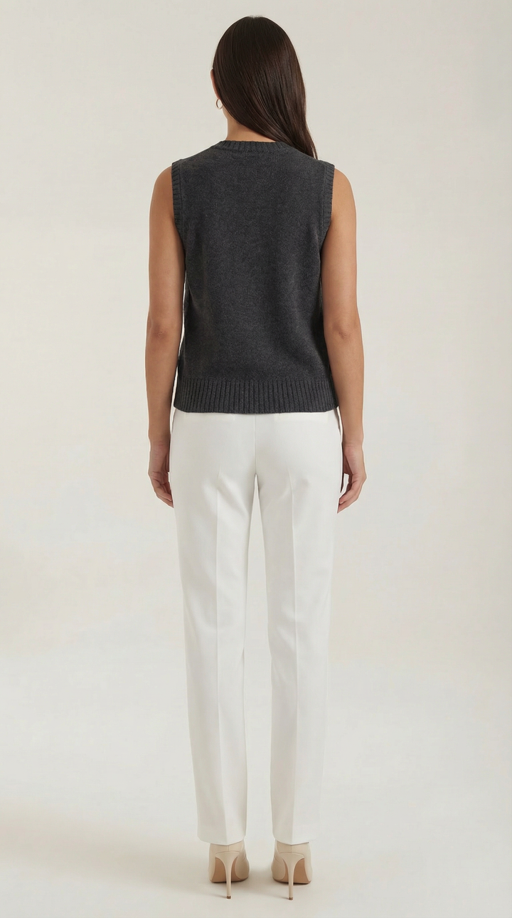 Sylvia Button-Down Knit Sweater Vest