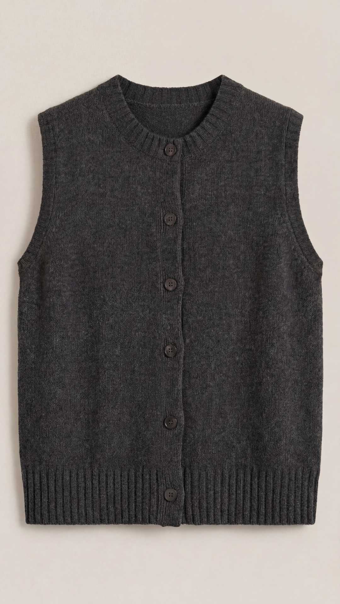 Sylvia Button-Down Knit Sweater Vest
