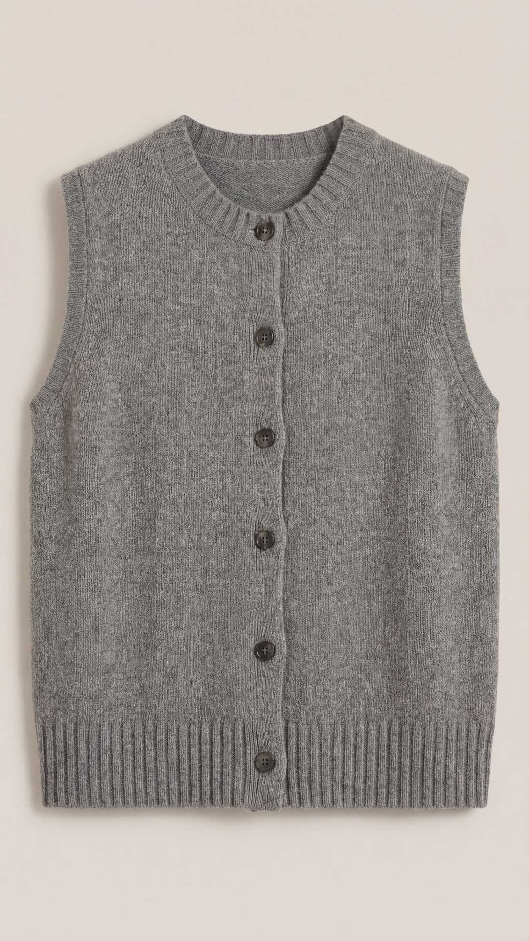 Sylvia Button-Down Knit Sweater Vest