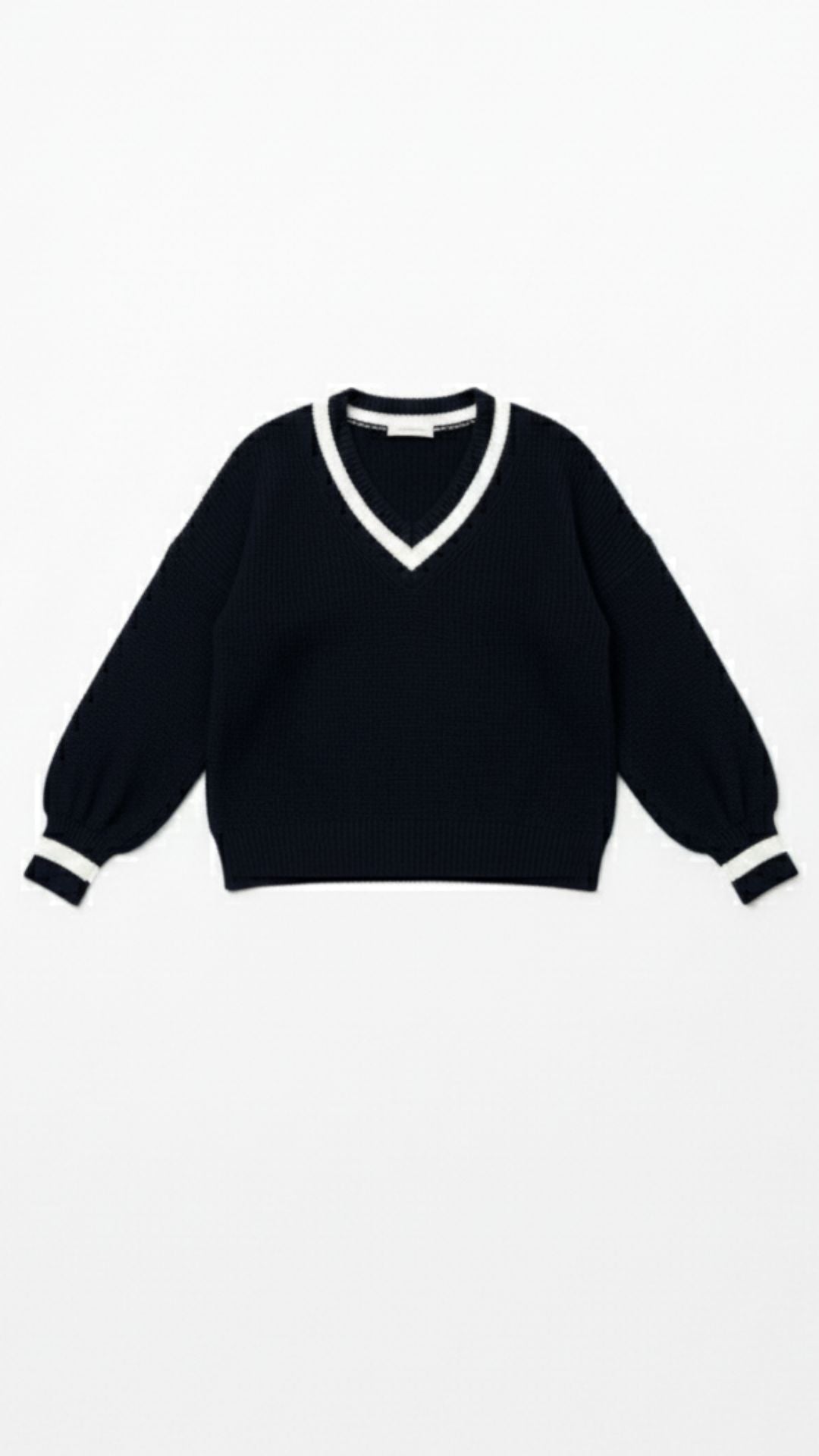 Tina Contrast Trim Knit Sweater