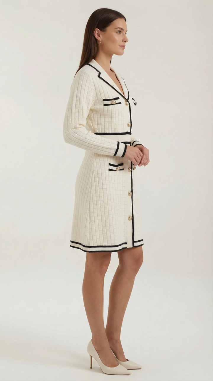 Tracy Contrast Trim Mini Dress