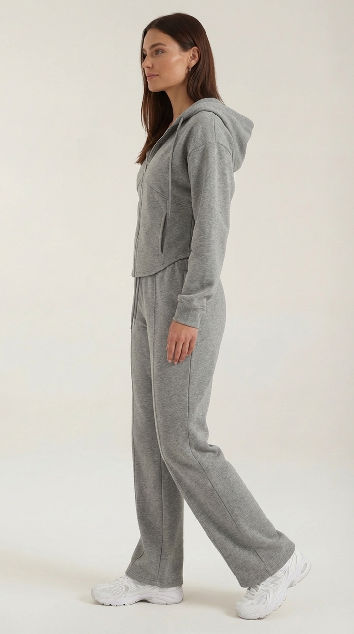 Yolanda Hoodie and Wide Leg Pants Set