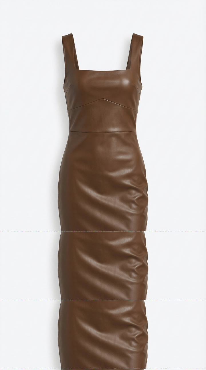 Yvonne Faux Leather Bodycon Dress